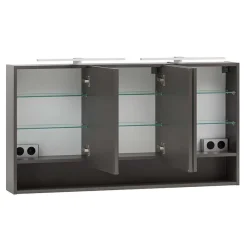 Hot Wohnen Set Badmöbel mit Doppel-Waschtisch - Breznia (dreiteilig)