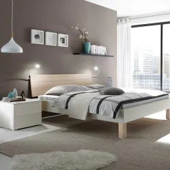 Discount Wohnen Set Bettgestell mit Nachtkommoden - Gregoriano (dreiteilig)
