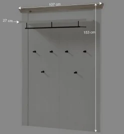 Best Wohnen Set Dielen Ausstattung mit Schrank - Nedita (dreiteilig)