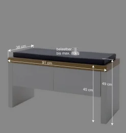 Hot Wohnen Set Dielen Möbel Kombi mit LED - Nusenia (fünfteilig)