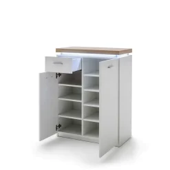 Hot Wohnen Set Dielen Möbel Kombi mit LED - Nusenia (fünfteilig)