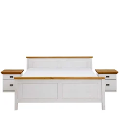 Best Wohnen Set Landhausbett & Nachtschränke - Sibiuta (dreiteilig)