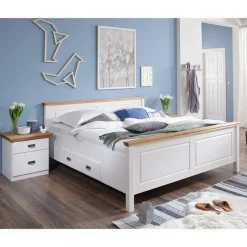 Best Wohnen Set Landhausbett & Nachtschränke - Sibiuta (dreiteilig)