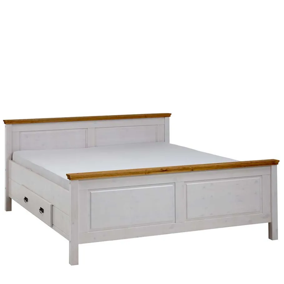 Best Wohnen Set Landhausbett & Nachtschränke - Sibiuta (dreiteilig)