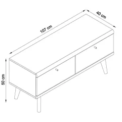 Outlet Wohnen Set Skandi Möbel fürs Wohnzimmer - Cablos (vierteilig)