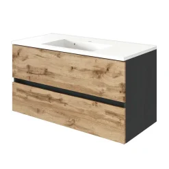 Clearance Wohnen Set Waschplatz mit LED Spiegelschrank - Endely (zweiteilig)