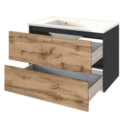 Clearance Wohnen Set Waschplatz mit LED Spiegelschrank - Endely (zweiteilig)