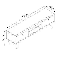 New Wohnen Set Wohnzimmer Einrichtung zweifarbig - Cablos (fünfteilig)