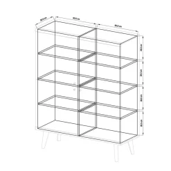 New Wohnen Set Wohnzimmer Einrichtung zweifarbig - Cablos (fünfteilig)