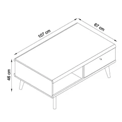 New Wohnen Set Wohnzimmer Einrichtung zweifarbig - Cablos (fünfteilig)