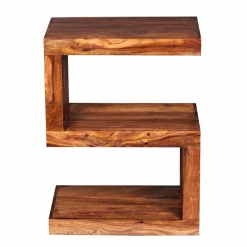 Wohnen S-Form Design Tischchen Hoslo aus Holz massiv