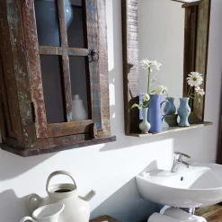 Outlet Wohnen Shabby Badmöbel aus Recyclingholz - Jamaica (fünfteilig)