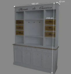 New Wohnen Shabby Buffetschrank Calavon in Weiß