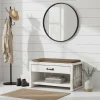Clearance Wohnen Shabby Chic Bank in Weiß & Braun - Beat