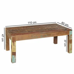 Online Wohnen Shabby Chic Couchtisch Dencig quadratisch