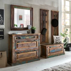 Discount Wohnen Shabby Chic Dielenmöbel Set - Jamaica (fünfteilig)