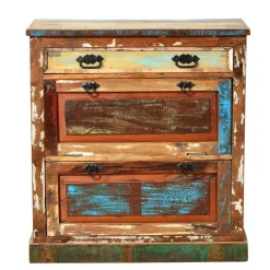 Discount Wohnen Shabby Chic Dielenmöbel Set - Jamaica (fünfteilig)