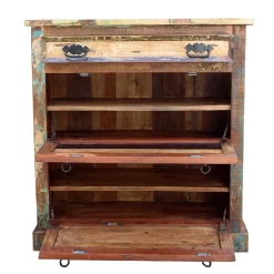 Discount Wohnen Shabby Chic Dielenmöbel Set - Jamaica (fünfteilig)
