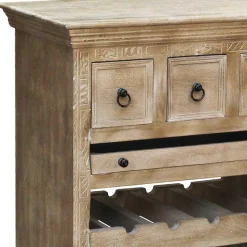 Discount Wohnen Shabby Chic Küchenwagen aus Holz Grey Wash - Abid