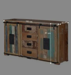 Discount Wohnen Shabby Chic Kombi-Kommode 150 cm breit - Jevilia