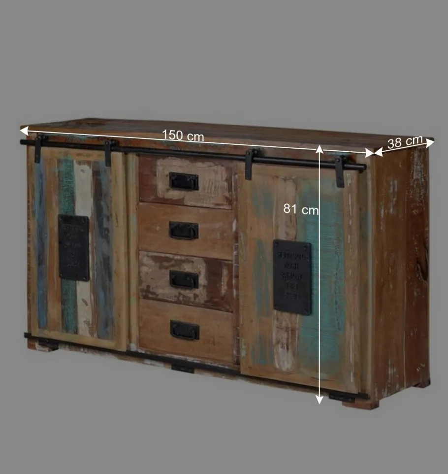 Discount Wohnen Shabby Chic Kombi-Kommode 150 cm breit - Jevilia