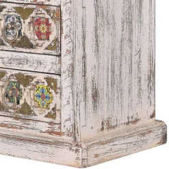 Clearance Wohnen Shabby Chic Nachtkommode in Antikweiß - Mirell