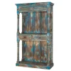 Discount Wohnen Shabby Chic Regal in unregelmäßgem Blau lackiert - Emrene