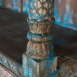 Discount Wohnen Shabby Chic Regal in unregelmäßgem Blau lackiert - Emrene