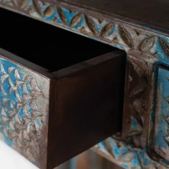 Discount Wohnen Shabby Chic Regal in unregelmäßgem Blau lackiert - Emrene