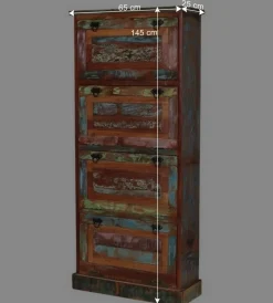 Sale Wohnen Shabby Chic Schuhschrank mit vier Klappen - Jamaica