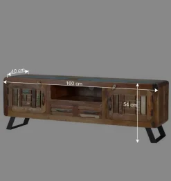Wohnen Shabby Chic TV Lowboard aus Recyclingholz - Tunar