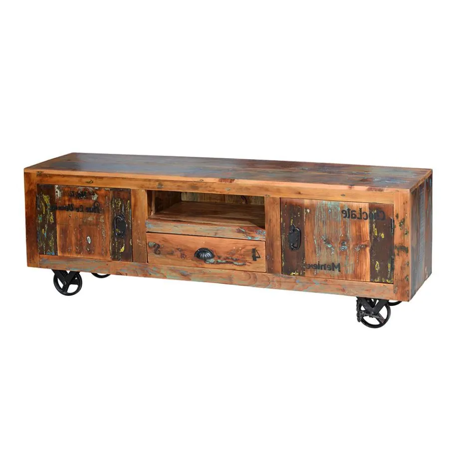 Wohnen Shabby Chic TV Lowboard aus Recyclingholz - Vatrima