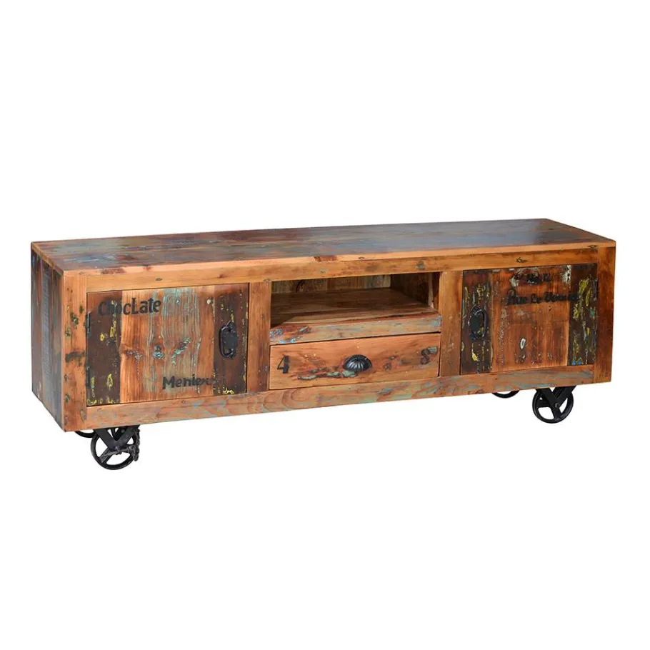 Wohnen Shabby Chic TV Lowboard aus Recyclingholz - Vatrima