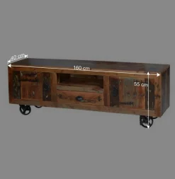 Wohnen Shabby Chic TV Lowboard aus Recyclingholz - Vatrima