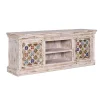 Discount Wohnen Shabby Chic TV Lowboard in Antikweiß - Mirell