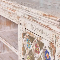 Discount Wohnen Shabby Chic TV Lowboard in Antikweiß - Mirell