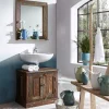 New Wohnen Shabby Chic Waschtisch & Spiegel - Jamaica (zweiteilig)