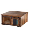 Discount Wohnen Shabby Couchtisch Vayamos mit Stauraum Schiebetüren