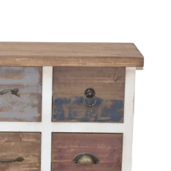 Discount Wohnen Shabby Design Kommode Leona in Weiß Bunt