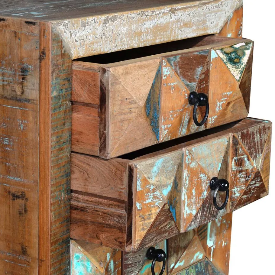 Hot Wohnen Shabby Design Nachtkommode aus Recyclingholz - Zeremonia
