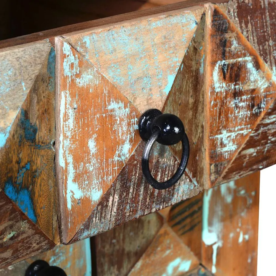Hot Wohnen Shabby Design Nachtkommode aus Recyclingholz - Zeremonia