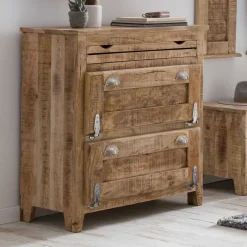 Discount Wohnen Shabby Design Schuhschrank mit 2 Klappen - Suennas