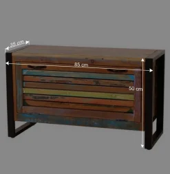 Discount Wohnen Shabby Garderoben Paneele & Bank - Vosbadus (dreiteilig)