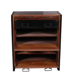 New Wohnen Shabby Garderobenmöbel aus Massivholz - Ensley (sechsteilig)