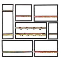 Sale Wohnen Shabby Wandregale mit Flaschenablage - Jamaica (siebenteilig)