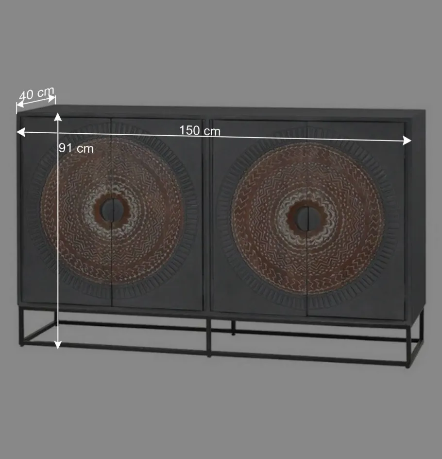 New Wohnen Sideboard - dekorativ mit Mandalas - Mesusco