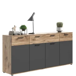 Best Wohnen Sideboard & zwei Vitrinenschränke Set - Lucios (dreiteilig)