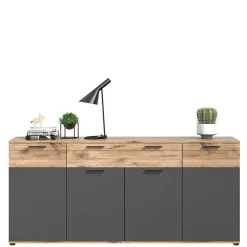 Best Wohnen Sideboard & zwei Vitrinenschränke Set - Lucios (dreiteilig)