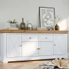 Hot Wohnen Sideboard im Landhaus Look - 200 cm breit - Saluts