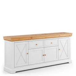 Hot Wohnen Sideboard im Landhaus Look - 200 cm breit - Saluts